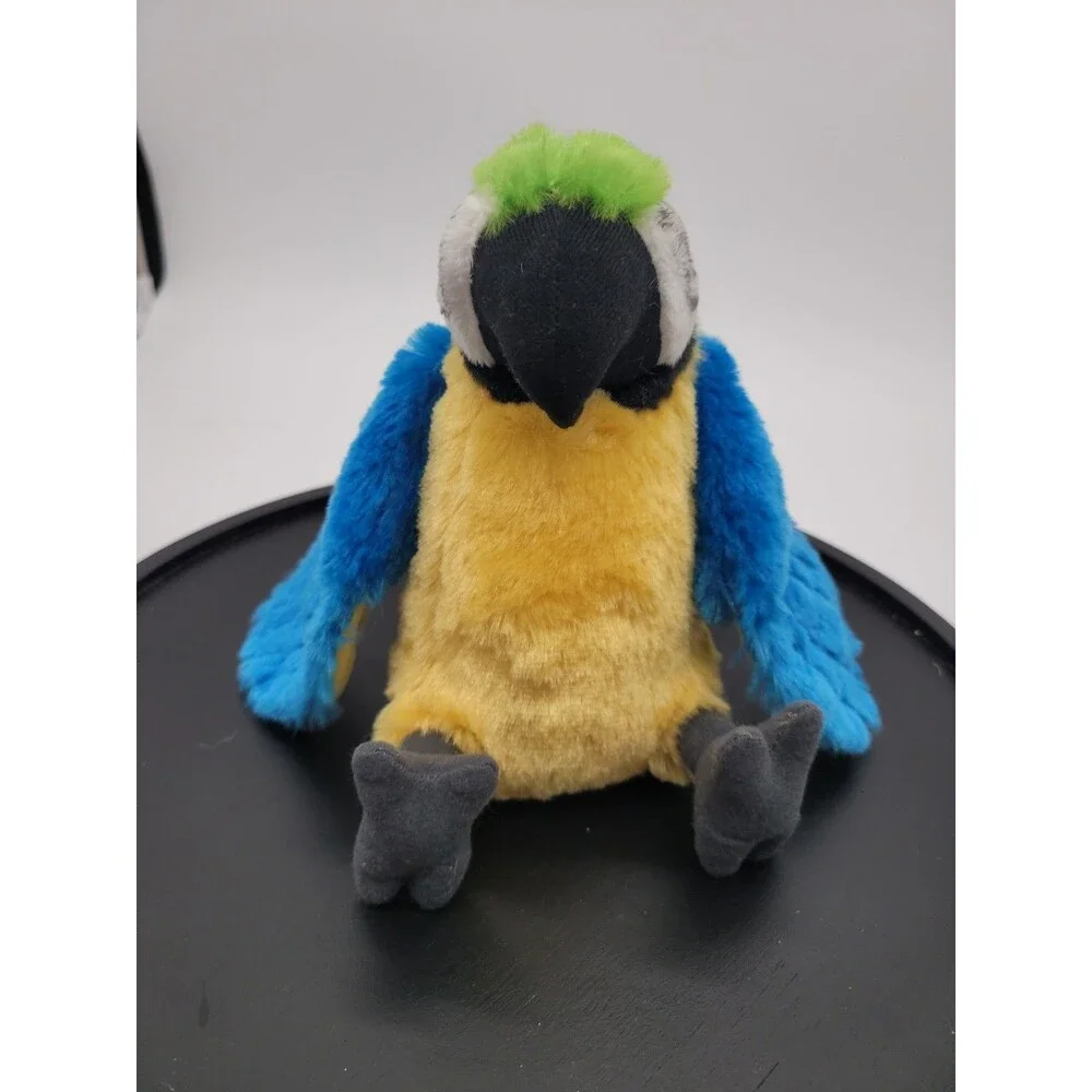 Wild Republic Parrot Macaw Plush Stuffed Animal Bird Blue Green Yellow 8